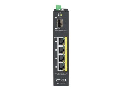 Bilde av Zyxel | RGS100-5P | Rugged Unmanaged PoE Switch | 4x Port | 1Gbit/s | 120W PoE