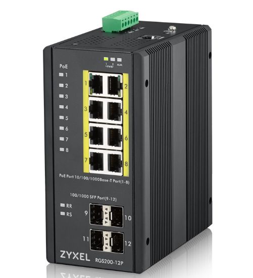 Bilde av Zyxel RGS200-12P - switch - 12 porter - styrt - rackmonterbar