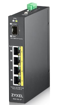 Bilde av Zyxel RGS100-5P - switch - 5 porter - ikke-styrt - rackmonterbar