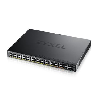 Bilde av Zyxel XGS2220 Series XGS2220-54HP - switch - 48-porters GbE L3-tilgang, NebulaFLEX Cloud, med 6 10G opplink - 54 porter - styrt - rackmonterbar