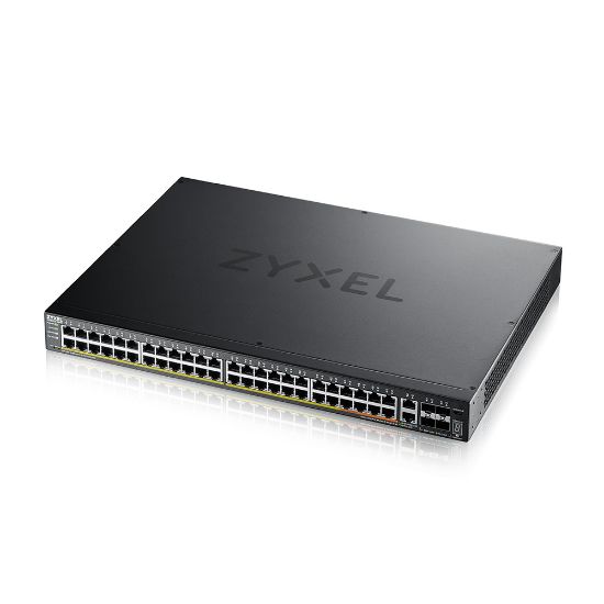Bilde av Zyxel XGS2220 Series XGS2220-54HP - switch - 48-porters GbE L3-tilgang, NebulaFLEX Cloud, med 6 10G opplink - 54 porter - styrt - rackmonterbar